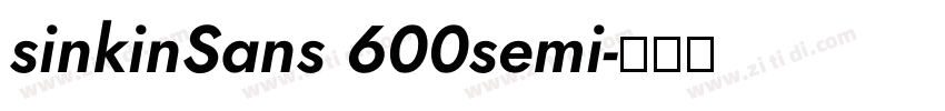sinkinSans 600semi字体转换